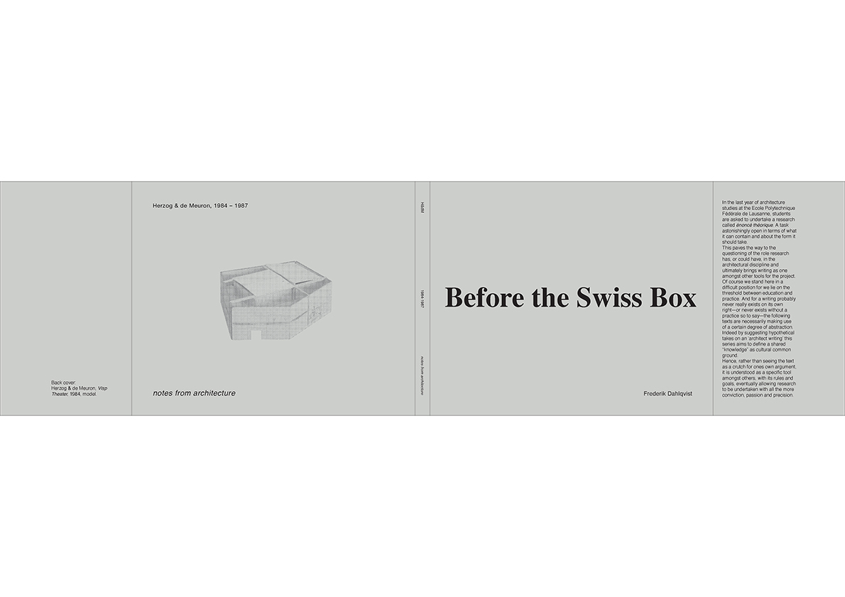 Before the Swiss Box — cover